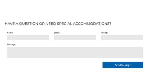 church website contact forms plan a visit have a question or need special accomodations